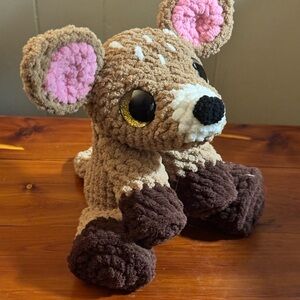 Handmade Crocheted Crochet Plush Deer Fawn Toy